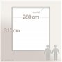 Linnea Drap Plat 280x310 cm 100% Coton Pretty Blanc