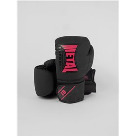 METAL BOXE Gants de Boxe ENTRAINEMENT STARTER Noir/Rose 14 oz