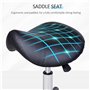 HOMCOM Tabouret de massage tabouret selle ergonomique pivotant 360° hauteur réglable revêtement synthétique noir