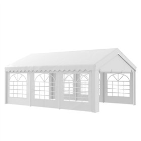 Outsunny Chapiteau Barnum Tente Barnum tonnelle de réception chapiteau de Jardin 6 x 4 x 2