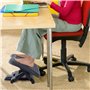 HOMCOM Repose-pieds ergonomique de bureau hauteur et inclinaison réglables 46L x 35l cm gris noir