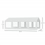 Outsunny Chapiteau Barnum Tente Barnum tonnelle de réception chapiteau de Jardin 8 x 4 x 2,8 m polyéthylène 8 fenêtres et Acier 