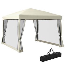 Outsunny Tonnelle Barnum Pliant Pop-up imperméabilisé Style Colonial 3L x 3l x 2