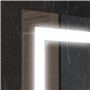 HOMCOM Miroir Lumineux LED 22 W Interrupteur Tactile étagère intégrée 50L x 4l x 70H cm