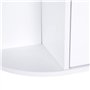 HOMCOM Armoire Murale avec Miroir Salle de Bain Meuble Miroir avec Rangement Toilettes 1 Porte + étagères latérales Blanc