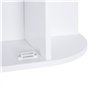 HOMCOM Armoire Murale avec Miroir Salle de Bain Meuble Miroir avec Rangement Toilettes 1 Porte + étagères latérales Blanc
