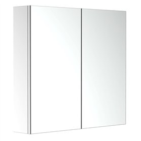 HOMCOM Armoire Miroir Cadre en Acier Inoxydable avec Rangement Étagère pour Toilette Salle de Bain dim. 60L x 12l x 55H cm