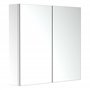 HOMCOM Armoire Miroir Cadre en Acier Inoxydable avec Rangement Étagère pour Toilette Salle de Bain dim. 60L x 12l x 55H cm