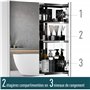 HOMCOM Armoire Miroir Cadre en Acier Inoxydable avec Rangement Étagère pour Toilette Salle de Bain dim. 60L x 12l x 55H cm