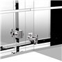 HOMCOM Armoire Miroir Cadre en Acier Inoxydable avec Rangement Étagère pour Toilette Salle de Bain dim. 60L x 12l x 55H cm