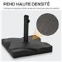 Outsunny Pied de parasol base de lestage parasol carré dim. 41,5L x 41,5I x 33H cm poids net 20 Kg ciment HDPE noir