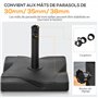 Outsunny Pied de parasol base de lestage parasol carré dim. 41,5L x 41,5I x 33H cm poids net 20 Kg ciment HDPE noir