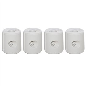 Outsunny Lot de 4 Poids de lestage cylindrique pour tonnelle Barnum Tente dim. Ø 22 / Ø 24 x 25H cm polyéthylène Blanc