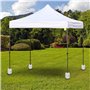 Outsunny Lot de 4 Poids de lestage cylindrique pour tonnelle Barnum Tente dim. Ø 22 / Ø 24 x 25H cm polyéthylène Blanc