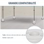 Outsunny Lot de 4 Poids de lestage cylindrique pour tonnelle Barnum Tente dim. Ø 22 / Ø 24 x 25H cm polyéthylène Blanc
