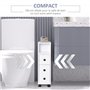 HOMCOM Meuble Bas Colonne Rangement Salle de Bain à roulettes Blanc dim. 18L x 30l x 68,5H cm