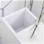 HOMCOM Meuble Bas Colonne Rangement Salle de Bain à roulettes Blanc dim. 18L x 30l x 68,5H cm