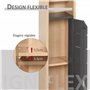 HOMCOM Support Papier Toilette - Porte-Papier Toilette - Armoire pour Papier Toilette - 2 Niveaux + Sortie Papier MDF Gris Bambo