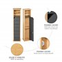HOMCOM Support Papier Toilette - Porte-Papier Toilette - Armoire pour Papier Toilette - 2 Niveaux + Sortie Papier MDF Gris Bambo