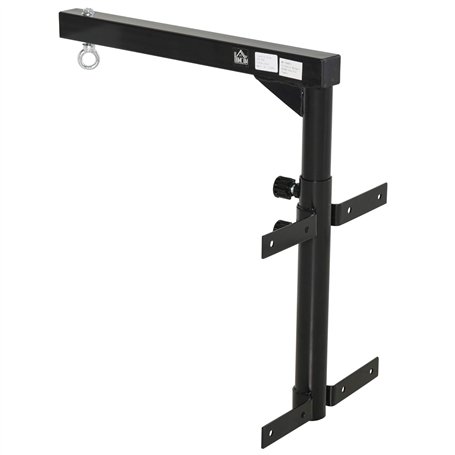 HOMCOM Support Sac de Boxe Fixation Sac de Frappe Hauteur réglable Charge Max. 100 Kg Acier Noir