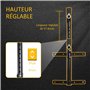 HOMCOM Support Sac de Boxe Fixation Sac de Frappe Hauteur réglable Charge Max. 100 Kg Acier Noir