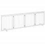 PawHut Barrière de sécurité barrière modulable Pliable pour Animaux de Compagnie 4 Panneaux en Bois de pin Massif 204 x 30 x 61