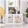 PawHut Barrière de sécurité barrière modulable Pliable pour Animaux de Compagnie 4 Panneaux en Bois de pin Massif 204 x 30 x 61 