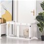 PawHut Barrière de sécurité barrière modulable Pliable pour Animaux de Compagnie 4 Panneaux en Bois de pin Massif 204 x 30 x 61 