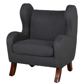 HOMCOM Fauteuil Enfant Oreilles Grand Confort accoudoirs Assise Dossier garnissage Mousse Haute densité piètement Bois hévéa Ver