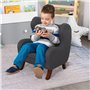 HOMCOM Fauteuil Enfant Oreilles Grand Confort accoudoirs Assise Dossier garnissage Mousse Haute densité piètement Bois hévéa Ver