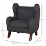 HOMCOM Fauteuil Enfant Oreilles Grand Confort accoudoirs Assise Dossier garnissage Mousse Haute densité piètement Bois hévéa Ver