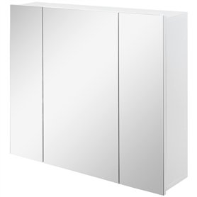 kleankin Armoire Murale de Salle de Bain avec 3 Portes Miroir et étagères réglables en MDF Blanc dim. 70L x 15l x 60H cm