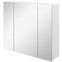 kleankin Armoire Murale de Salle de Bain avec 3 Portes Miroir et étagères réglables en MDF Blanc dim. 70L x 15l x 60H cm