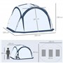 Outsunny Tente de Camping dôme familiale pour 6-8 Personnes avec 4 Portes en Filet zippées, Tissu Oxford Amovible, Crochet pour 