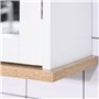 kleankin Armoire Murale avec Miroir pour Salle de Bain 2 Niveaux avec 1 étagère réglable et 2 Portes en Bois- dim. 56I x 14P x 4