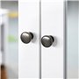 kleankin Armoire Murale avec Miroir pour Salle de Bain 2 Niveaux avec 1 étagère réglable et 2 Portes en Bois- dim. 56I x 14P x 4