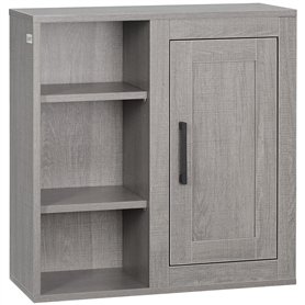 kleankin Meuble Mural Meuble de Rangement Suspendu Armoire Murale pour Salle de Bains Placard de Rangement Armoire de Toilette a