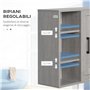 kleankin Meuble Mural Meuble de Rangement Suspendu Armoire Murale pour Salle de Bains Placard de Rangement Armoire de Toilette a