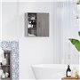 kleankin Meuble Mural Meuble de Rangement Suspendu Armoire Murale pour Salle de Bains Placard de Rangement Armoire de Toilette a