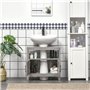 kleankin Meuble sous lavabo Meuble sous évier Meuble de Salle de Bain sous lavabo avec 2 Portes et étagère - 60 x 30 x 60 cm - G