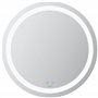 kleankin Miroir de Salle de Bain Rond LED Ø 60 cm Miroir Mural avec éclairage Interrupteur Tactile Fonction de mémoire système A