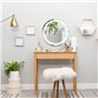 kleankin Miroir de Salle de Bain Rond LED Ø 60 cm Miroir Mural avec éclairage Interrupteur Tactile Fonction de mémoire système A