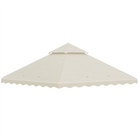 Outsunny Toile de Rechange pour pavillon tonnelle Tente Toit de Remplacement Gazebo de Jardin Tissu Polyester Haute densité 180