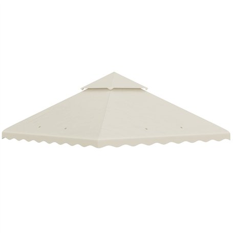 Outsunny Toile de Rechange pour pavillon tonnelle Tente Toit de Remplacement Gazebo de Jardin Tissu Polyester Haute densité 180