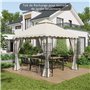 Outsunny Toile de Rechange pour pavillon tonnelle Tente Toit de Remplacement Gazebo de Jardin Tissu Polyester Haute densité 180 