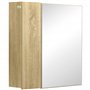 kleankin Armoire Murale Salle de Bain Armoire de Toilette avec Miroir étagères et 2 Portes - kit Installation Murale fourni - 60