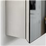 kleankin Armoire Miroir de Salle de Bain en Acier Inoxydable Armoire Murale 2 Portes et 3 Compartiments intérieurs - 54 x 13 x 6