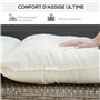 Outsunny Coussin Matelas pour Chaise Longue transat Bain de Soleil avec Sangles d'attache pour Jardin dim. 200L x 60l cm Crème