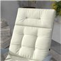 Outsunny Coussin Matelas pour Chaise Longue transat Bain de Soleil avec Sangles d'attache pour Jardin dim. 200L x 60l cm Crème