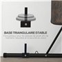 SPORTNOW Support de Sac de Frappe sur Pieds Pliable réglable en Hauteur avec Base lestée Charge Max. 60 Kg Acier Noir